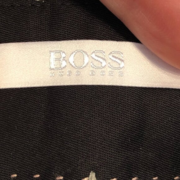 Hugo Boss Tulea3 Straight Leg Classic Check Trousers in Black & White Size 6 - Picture 9 of 11